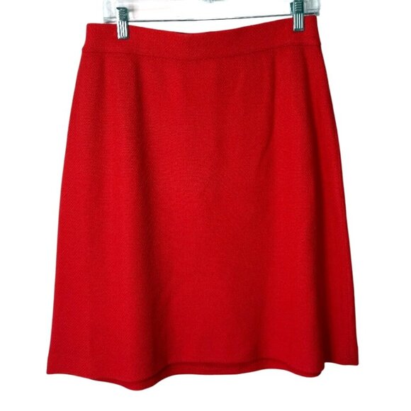 St. John Dresses & Skirts - St. John Knit Skirt Red A-Line Pull-On Made in USA Womens Size 14